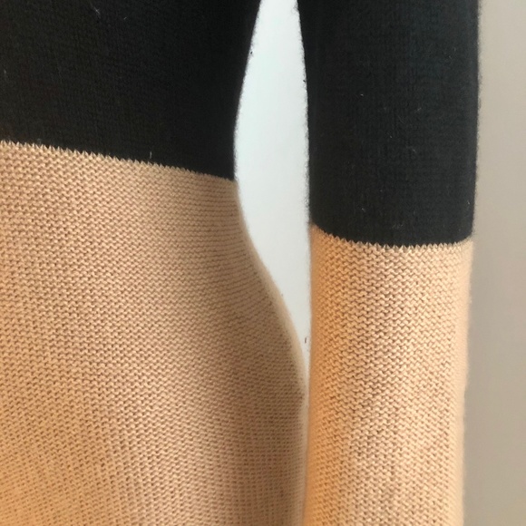 Tan/Black Cashmere-Blend T. Babaton 'Gene' Sweater - Picture 5 of 13